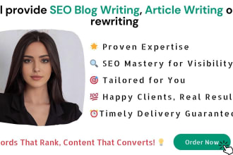 provide SEO article writing, blog writing or rewriting