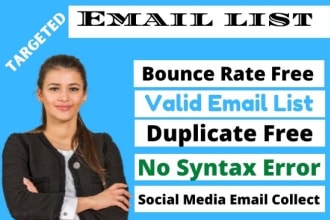 collect niche targeted active bulk email list for email marketing