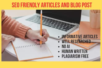 write informative articles on any topic