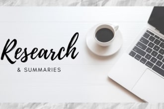 write top quality research and summaries for you