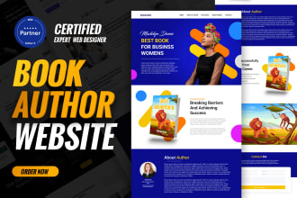 design a professional wix author website for book authors