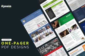 design a professional one pager