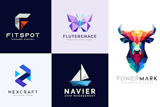 design a modern geometric logo and brand identity