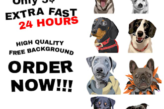 draw your pet into simple vector art