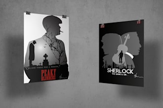 design minimalist TV series poster