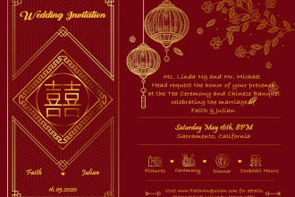 design a wedding card or invitation card for event
