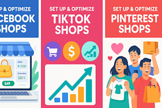 pro facebook tiktok  shop setup and SEO optimization