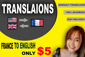 translate french to english text manually