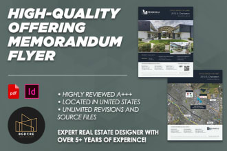 create a commercial real estate offering memorandum flyer
