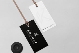 design luxury clothing label and hang tag
