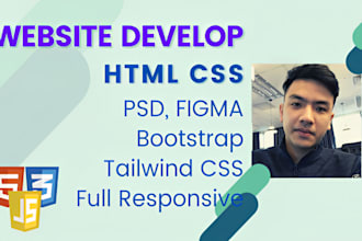 convert psd to html, figma to html, xd to html responsive