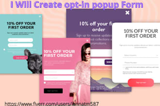 create popup subscription form