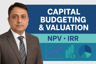 npv, irr,ROI, and financial analysis for investment, business plan, or startup