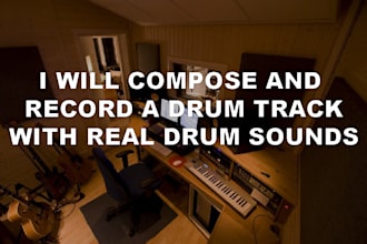 record your drums track with real drum sound