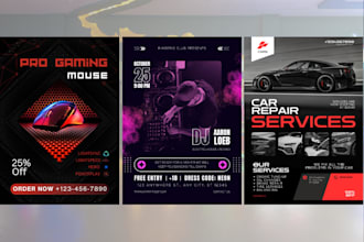 design professional flyer design and products posts