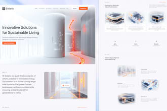 design modern website template or web UI UX design in figma