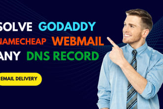 solve godaddy, namecheap domain gmail and dns record