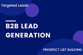 do lead generation, targeted leads, and web research
