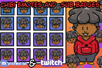 create custom chibi emotes and sub badges