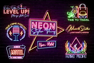 design custom neon logo or neon sign within few hours