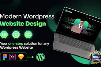 design or redesign your wordpress website with elementor pro divi 5 or bricks