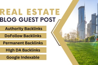 write and publish guest post on real estate blog with dofollow backlink