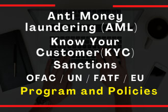 write aml, kyc and compliance policies