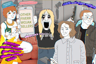 Top 5!  draw you or your character as a wojak