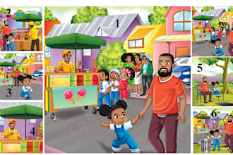 create awesome children book illustrations