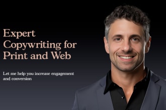 do expert copywriting for print or web