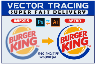 provide HQ vector tracing of your raster logo image
