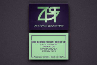 design a double sided text based business card