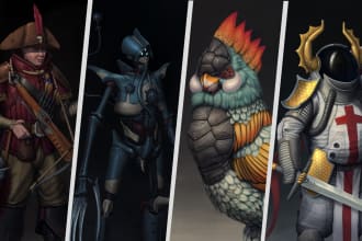create a high quality character or creature design