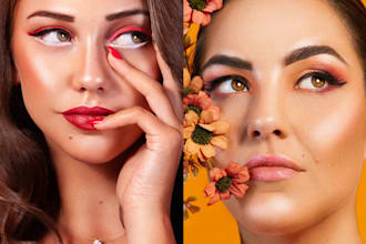 do a professional high end beauty retouch