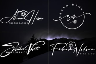 design handwritten signature photography scripted name logo