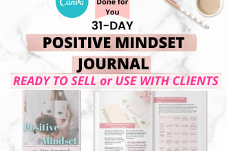 design positive mindset workbook, lead magnet, ebook