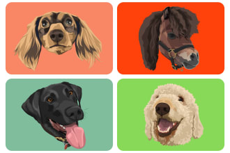 draw your pets into cartoon portrait