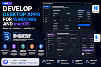 create custom windows and macos desktop applications