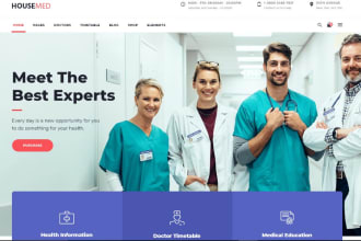 design hospital, healthcare, doctor clinic, dental website