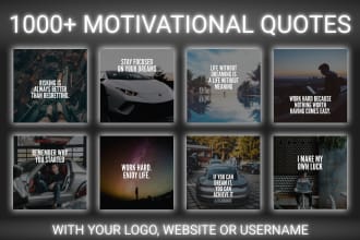 design 1000 motivational success quotes for your page