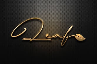 design or redesign your business logo into 3d gold or silver metallic