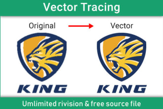 vectorize logo, convert image to vector within 12 hours