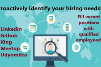 do candidate sourcing through linkedin, xing, and github