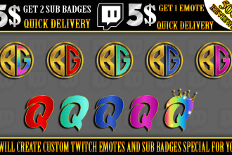 create emote, emoji, sub badges, or bits for youtube,twitch, discord, and kicks