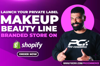 build a private label makeup shopify dropshipping store
