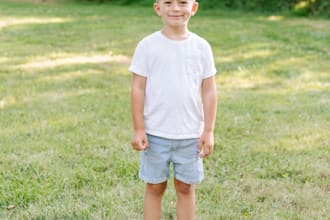 make a photo with five year old boy for your product