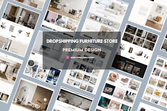 build a furniture shopify store or dropshipping website