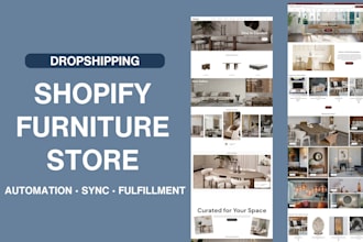 build a furniture shopify store or dropshipping website