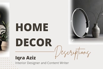 write a killer SEO sales copy for home decor products