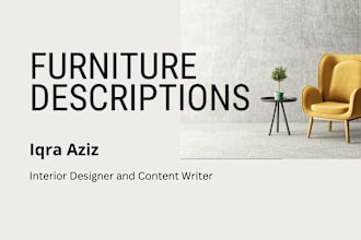 killer SEO friendly furniture description